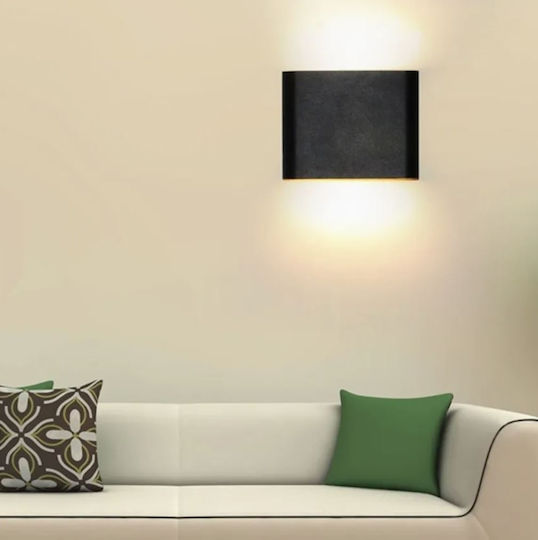Επιτοίχιο Εξωτερικό Φωτιστικό LED IP65 6W με Ψυχρό Λευκό Φως 11.5x9x3εκ.