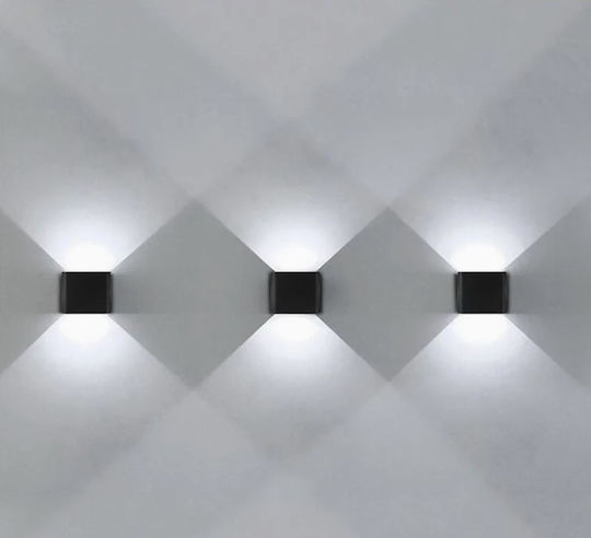 Επιτοίχιο Εξωτερικό Φωτιστικό LED IP65 6W με Ψυχρό Λευκό Φως 11.5x9x3εκ.