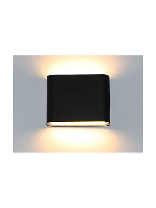 Lumină de exterior montată pe perete LED IP65 6W cu Alb Rece Lumină 11.5x9x3εκ.
