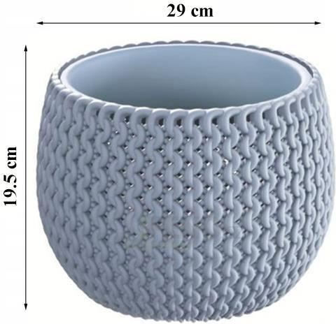 Prosperplast Flower Ghiveci Plastic Albastru 29x29εκ.