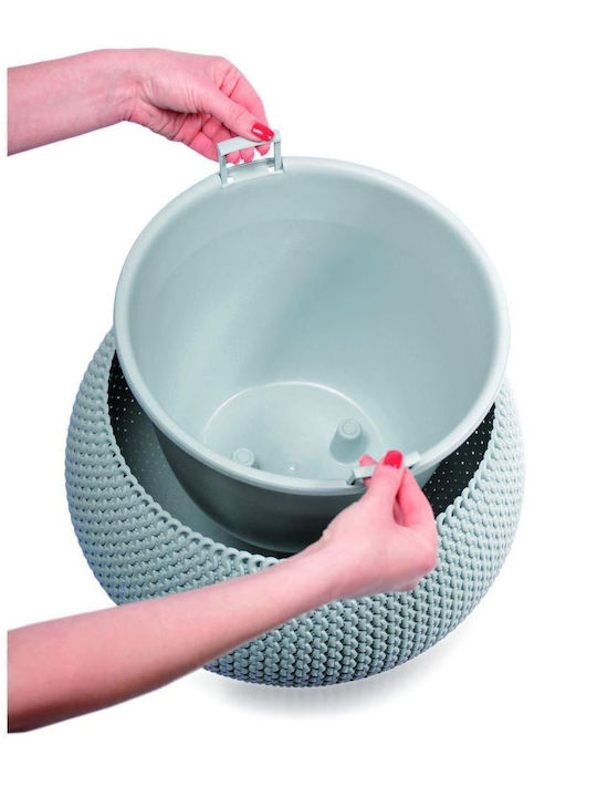 Prosperplast Flower Ghiveci Plastic Albastru 29x29εκ.