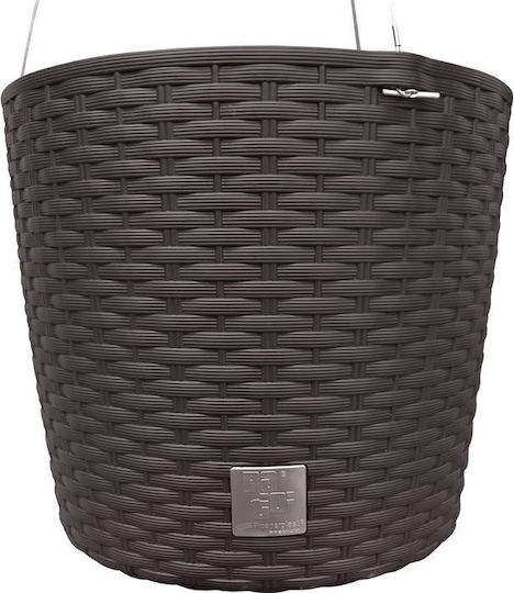 Prosperplast Висящи Саксия Металик Кафяв 25.6x25.6εκ.