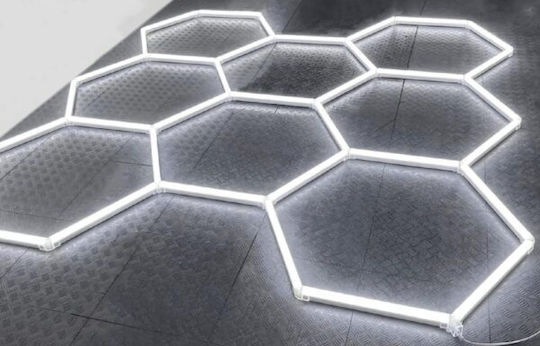 Lustră Decorativă Hexagon Alb
