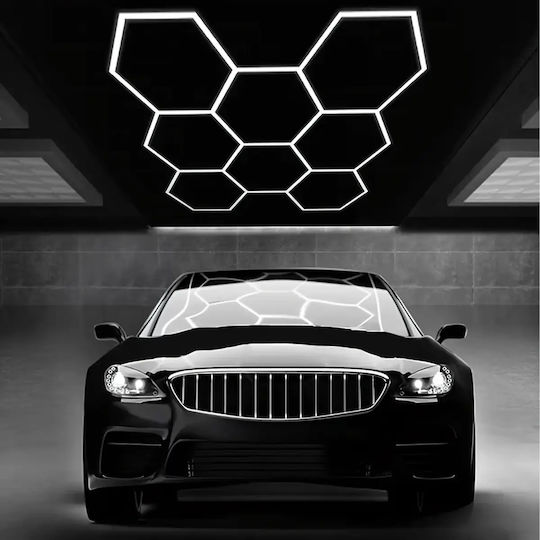 Lustră Decorativă Hexagon Alb