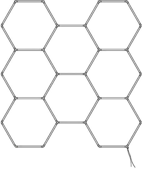 Lustră Decorativă Hexagon Alb