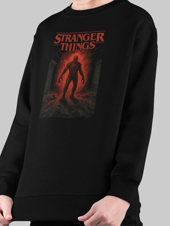 Fleece Kinder-Sweatshirt Schwarz