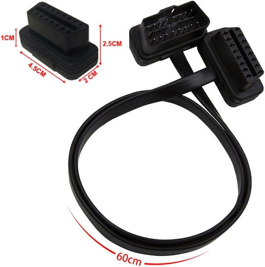 Techstar Car Extension Cable Obd2 60cm