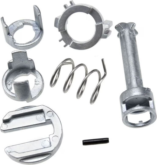 Kit Reparare Încuietoare Ușă Mașină Compatibil BMW Seria 3 E46 1998-2005 Stânga Dreapta Față 7 Bucăți Metal Argintiu Echivalent OE 51218244049