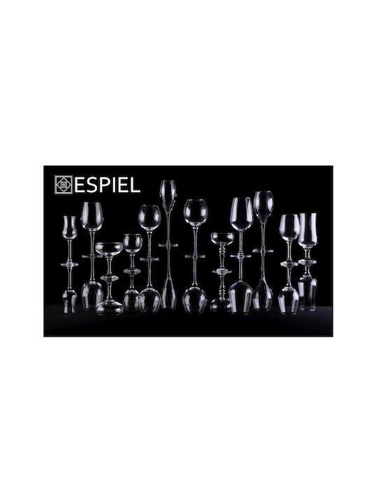 Espiel Monte Carlo Set of Glasses for White and Red Wine made of Glass in Red Color 6pcs