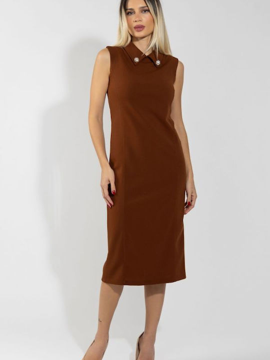 Summer Midi Dress Camel