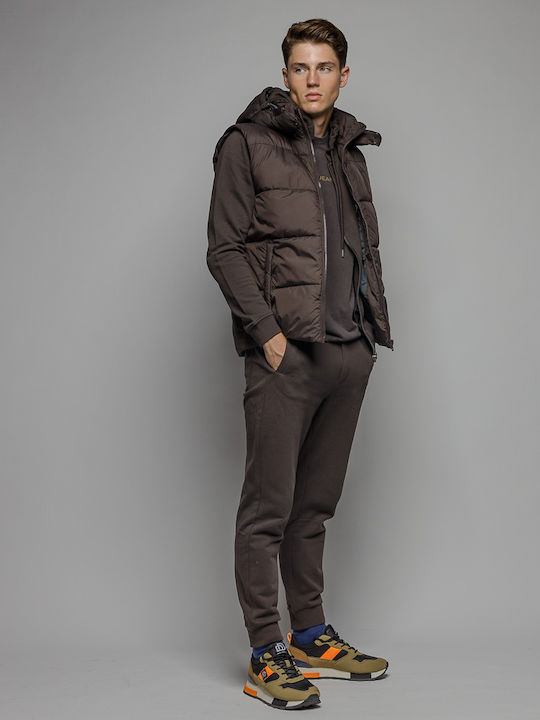 Ärmellos Jacke Brown