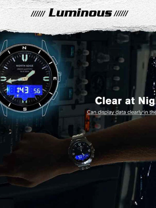 Men's Watch 47.6mm Automatic With Silver Steel Bracelet