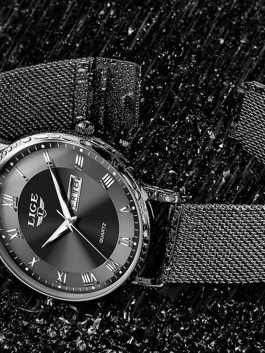 Ανδρικό Ρολόι 40mm Μπαταρίας Μαύρο
