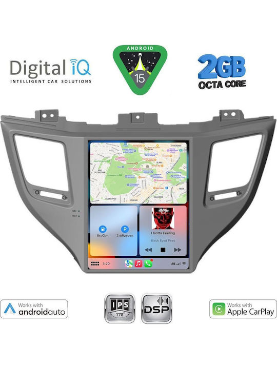 Digital IQ Car Audio System for Hyundai Tucson 2015-2019 (Bluetooth/USB/AUX/WiFi/GPS/Apple-Carplay/Android-Auto) with Touch Screen 9.7"