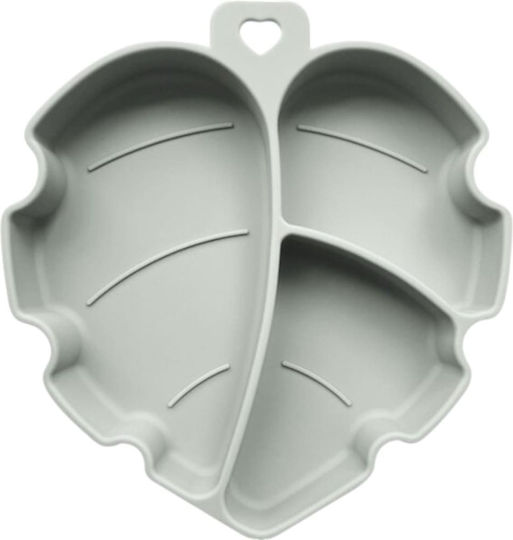Queen Mother Queen Mother Baby & Kids Feeding Set Silicone Leaf Gray 4 Pieces