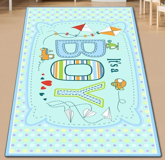 Chilai Home Kinder Teppich Blau 150x200cm
