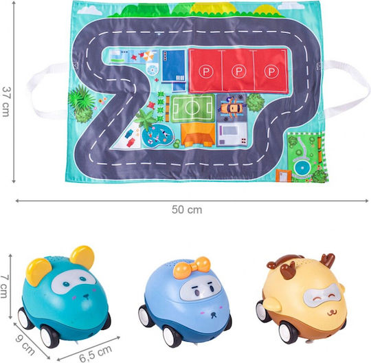 MalPlay Kids Synthetic Rug Cars 50x38cm