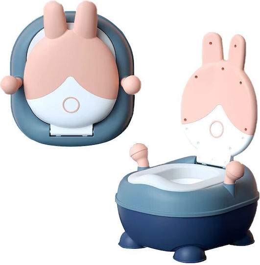Little Mom Potty Vas cu Capac Albastru