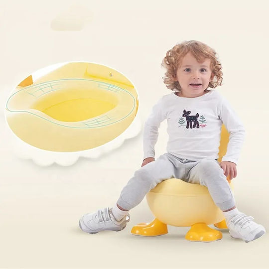 Little Mom Potty Vas cu Capac Galben