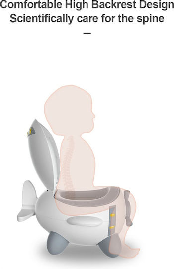 Little Mom Potty Bowl with Lid Gray