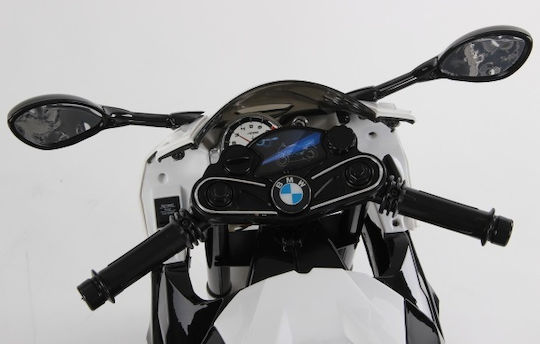 Motocicletă Pentru Copii BMW 528 RR Cu Pornire Cu Cheie Electrică 12 Volți Neagră Pentru 3+ Ani
