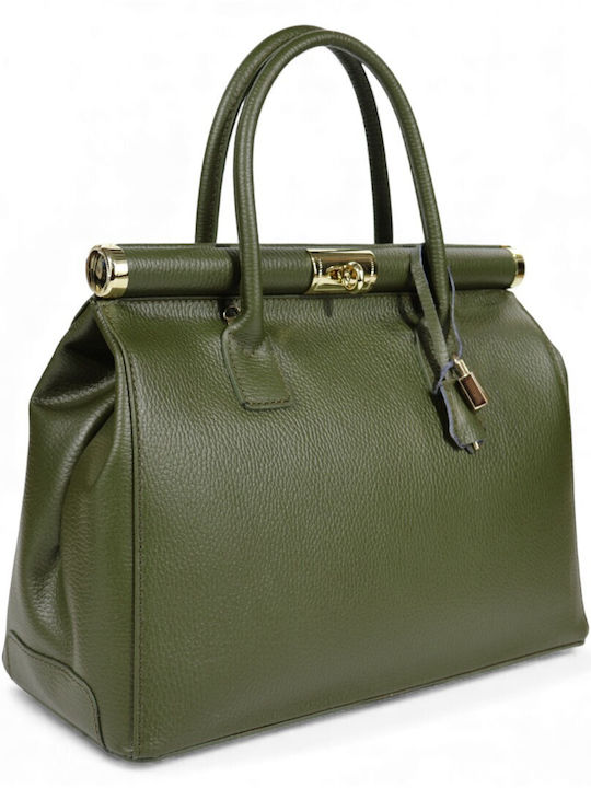 Geantă Dama Tote Din Piele Verde
