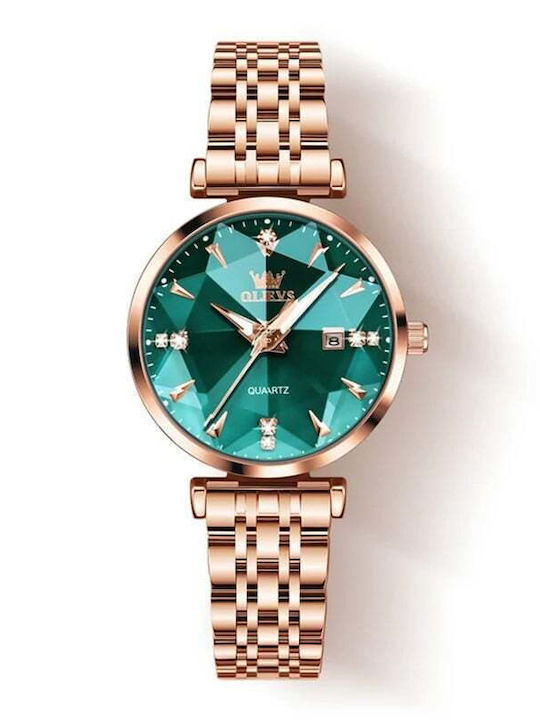 Ceas de Damă cu Rose Gold Brățară Metalică