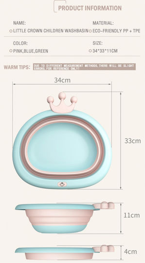Little Mom Royal Pink Faltbarer Waschbecken Mit Abgerundeten Kanten