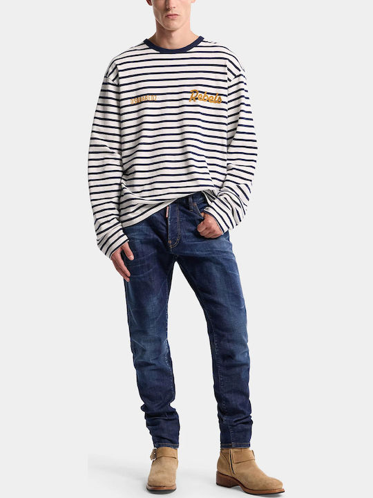 Ανδρικό Παντελόνι Τζιν Ελαστικό Navy Blue