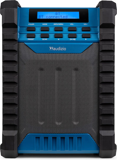 Audizio TEMI Jobsite Tabletop Radio Rechargeable DAB+ with Bluetooth Blue