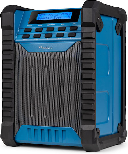 Audizio TEMI Jobsite Tabletop Radio Rechargeable DAB+ with Bluetooth Blue