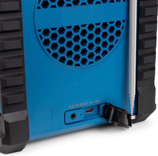 Audizio TEMI Jobsite Tabletop Radio Rechargeable DAB+ with Bluetooth Blue