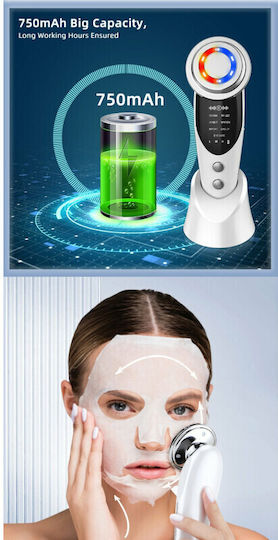 Professional 7-in-1 Facial Treatment Skin Rejuvenation Device Alhena Ems Face Lifting Device Massage Light Phototherapy Anti-aging Device Lifting M8807 White