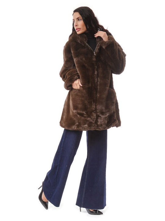 Frauen Pelz Brown