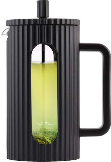Vialli Design Livio Black French Press Tea Coffee 1 L