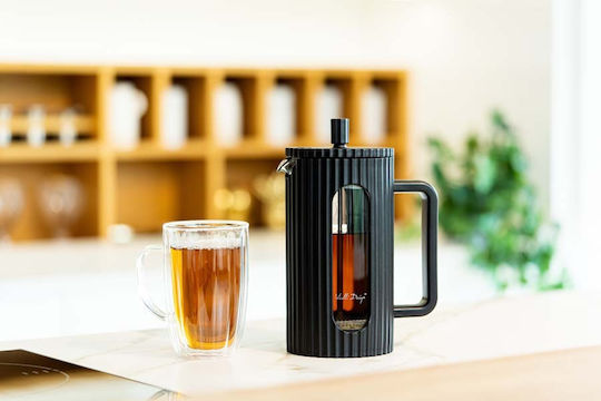 Vialli Design Livio Black French Press Tea Coffee 1 L