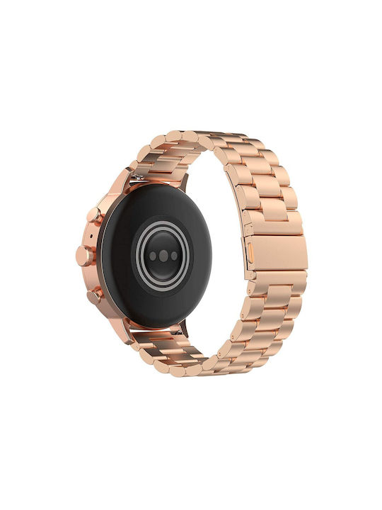 Λουράκι Ανοξείδωτο Ατσάλι Ροζ Χρυσό (Huawei Watch GT4/GT5 41mm / GT5 Pro 42mm)