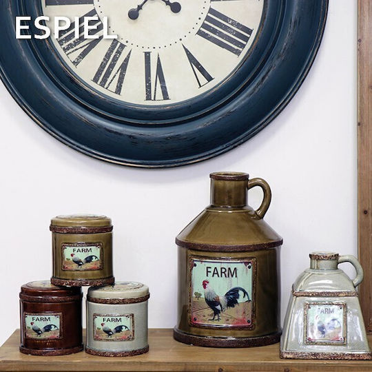 Espiel Set 3 Stück Lebensmittelgläser Allgemeine Verwendung mit Glasdeckel Rot 3 Stück