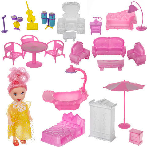 Iso Trade Dollhouse with Furniture