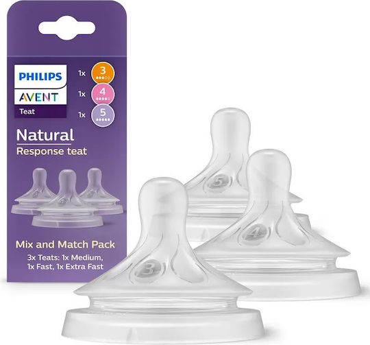Philips Natural Response Silicone Baby Bottle Teat Normal Flow