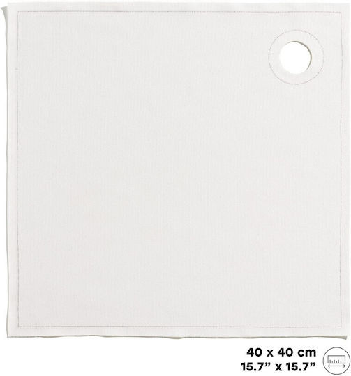 e-exoplismos Чаена кърпа в Бял Цвят 40x40см 12бр