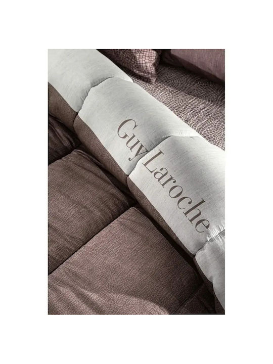 Guy Laroche Duvet Cover Cotton Queen 225x245 Safari Choco Suede