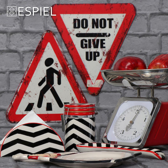 Espiel Handmade Red Metal Wall Decor Sign 30x1x30cm