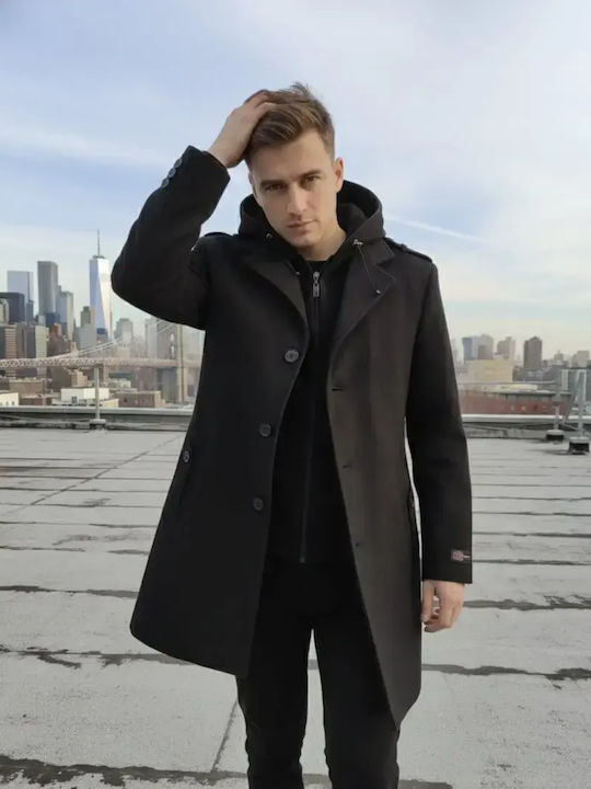 Herren Mantel Black