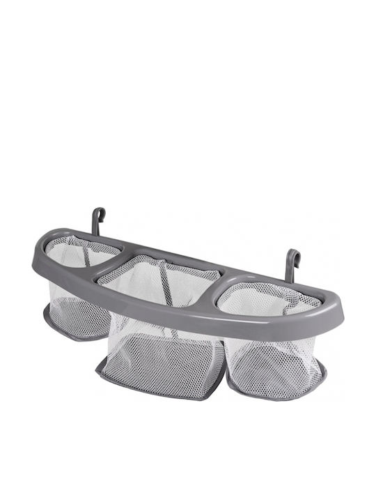 ikonka Loc De Joacă Cu 2 Nivele Cu Masă De Schimbat Scutece Și Saltea Gri 120x60cm