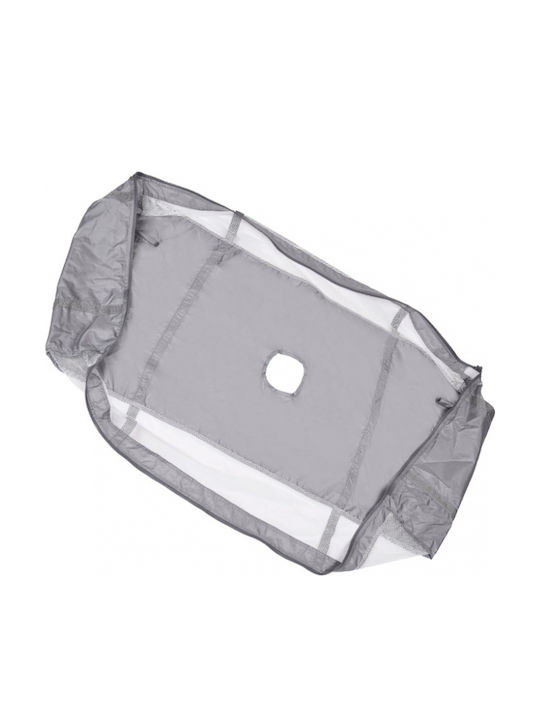 ikonka Loc De Joacă Cu 2 Nivele Cu Masă De Schimbat Scutece Și Saltea Gri 120x60cm