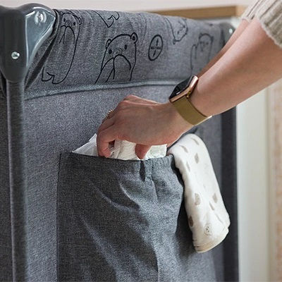 Kidnort Loc de joacă cu Saltea Gri 68x128cm