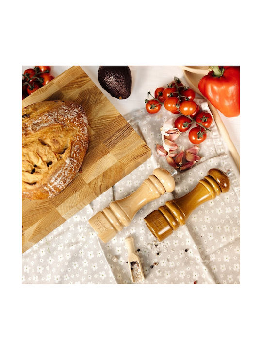 Creative Manual Set Spice Mills made of Wood in Beige Color 18cm 2pcs