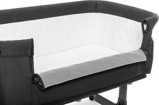 Kidnort Wiege-Park mit Matratze und Rädern Schwarz