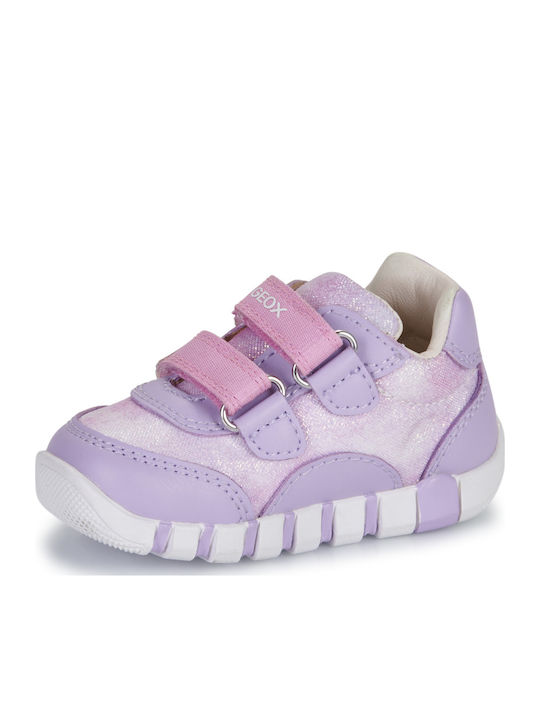Kids Sneakers Anatomic with Hoop & Loop Closure Purple